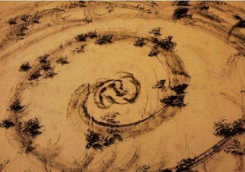 马云自创的“马体墨宝”(资料图)