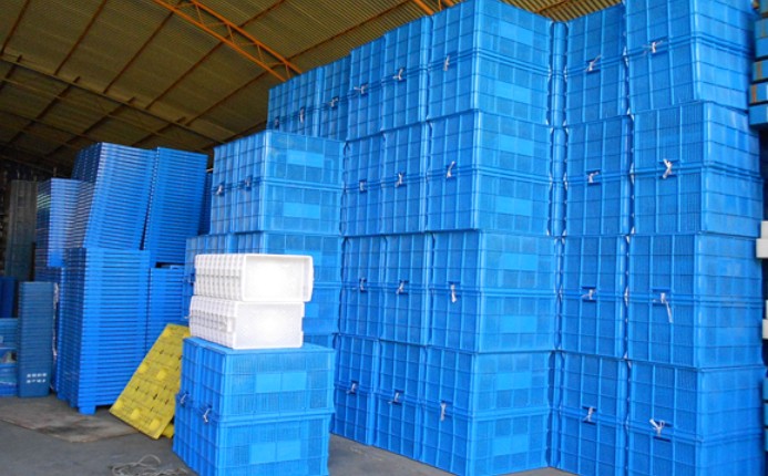 杭州食品塑料筐批发仓库图片