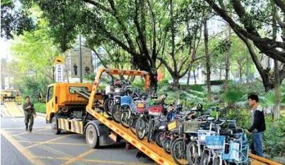 深圳的&ldquo;禁摩限电&rdquo;专项集中整治行动。