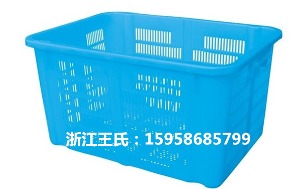 浙江塑料箩筐蓝色白色报价